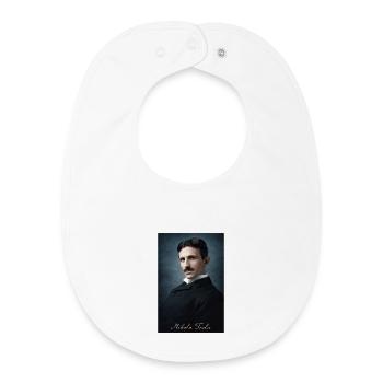 Nikola Vintage Portrait - Baby Organic Bib - white - Front