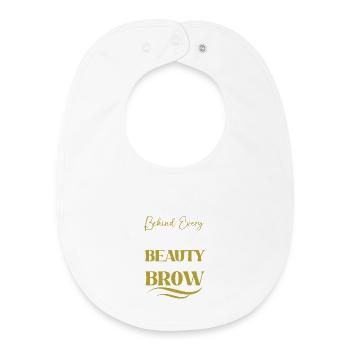 Esthéticienne maquillage microblading - Bavoir bébé bio - blanc - Devant