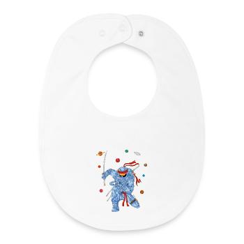 Astronauten-Ninja-Shirt - Baby Organic Lätzchen - Weiß - Vorne