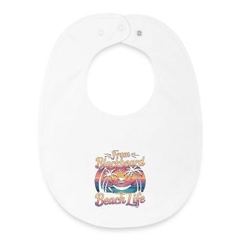 Retired Teacher From Blackboard To Beach Educator - Baby Organic Bib - white - Front