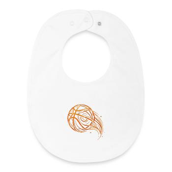 Funkelnder Basketball - Basketball Fan Bsketballer - Baby Organic Lätzchen - Weiß - Vorne