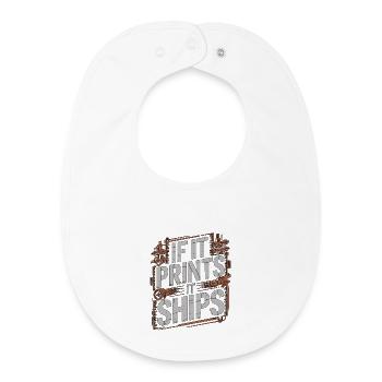 Print Designer If It Prints It Ships Print Expert - Baby Organic Lätzchen - Weiß - Vorne