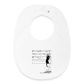 Art musical des chats - Bavoir bébé bio - blanc - Devant