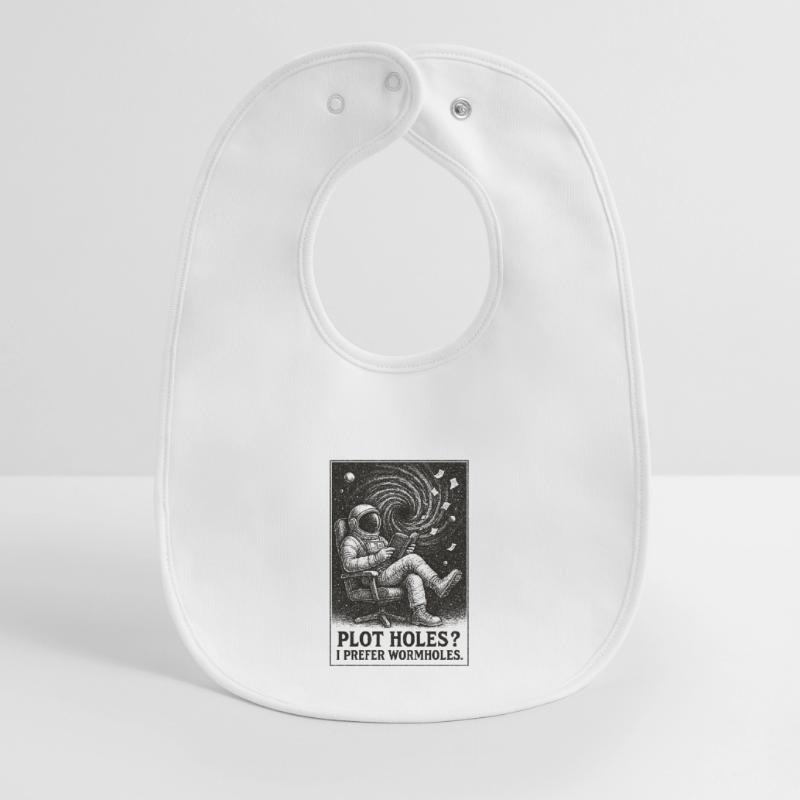Plotlöcher? Lieber Wurmlöcher | Sci-Fi Baby Organic Lätzchen