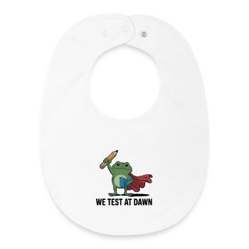 Dawn-Tested Frog Superhero - Baby Organic Bib - white - Front