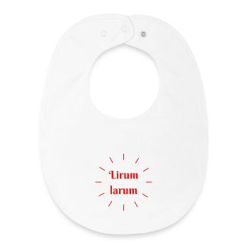 Lirumlarum Sonne - Wortschätze, vergessene Wörter - Baby Organic Lätzchen - Weiß - Vorne