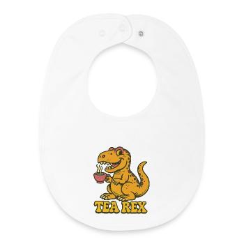 Tea Rex: Dinosaurier-Teezeit - Baby Organic Lätzchen - Weiß - Vorne
