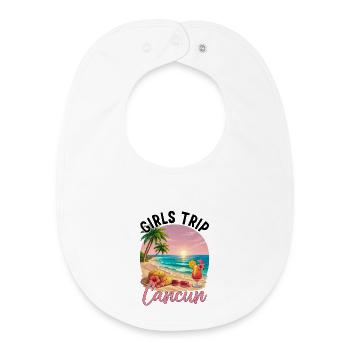 Voyage des filles Cancún - Bavoir bébé bio - blanc - Devant