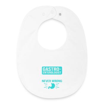 Gastro-entérologie - Bavoir bébé bio - blanc - Devant