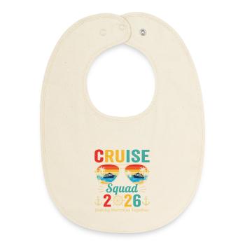 Cruise Squad 2026 Créer des souvenirs - Bavoir bébé bio - écru doux - Devant
