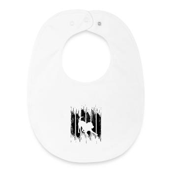 Dog Drawing - Baby Organic Bib - white - Front