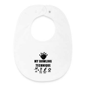 Bowl Yall At 10 Pin, bete für Ersatz, wiederhole Lustig - Baby Organic Lätzchen - Weiß - Vorne