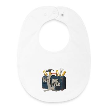 Boîte à outils du meilleur père de tous les temps - Bavoir bébé bio - blanc - Devant