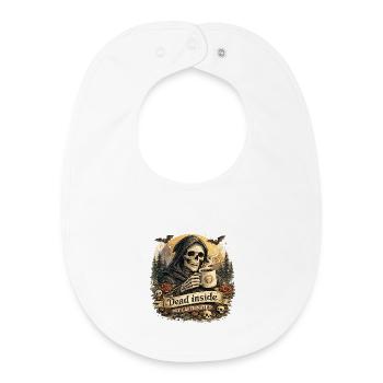 Mort and Café Caffeiné - Baby Organic Bib - white - Front