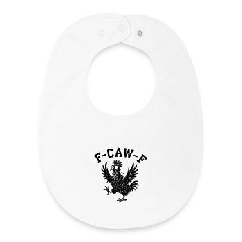 Silhouette du coq F-Caw-F - Bavoir bébé bio - blanc - Devant