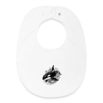 Orque - Bavoir bébé bio - blanc - Devant