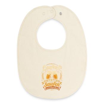 Prost Moment: Klirrende Freundschaft - Baby Organic Lätzchen - Natur - Vorne