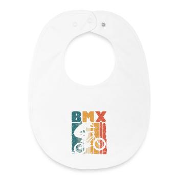 Astuce de BMX pour les cyclistes BMX - Bavoir bébé bio - blanc - Devant