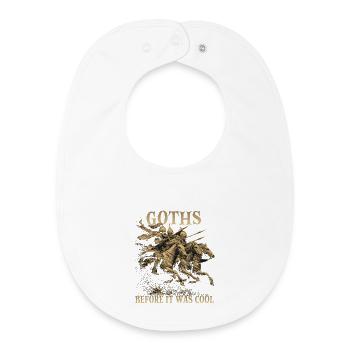 Goths Cavaliers Migration Motif d’humour Goths - Bavoir bébé bio - blanc - Devant