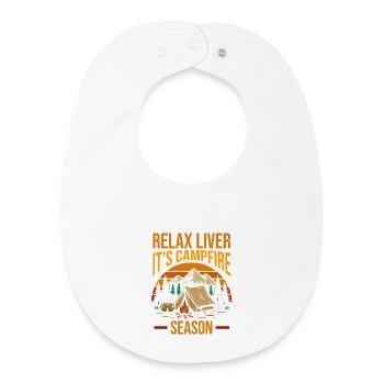 Camping Bonfire Camp Life Forest Camper - Baby Organic Bib - white - Front
