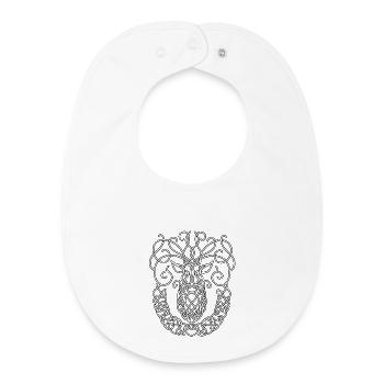 Celtic Stag - Baby Organic Bib - white - Front