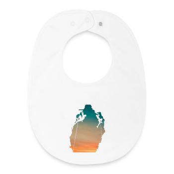 Sunset Cliff Climbers - Baby Organic Lätzchen - Weiß - Vorne