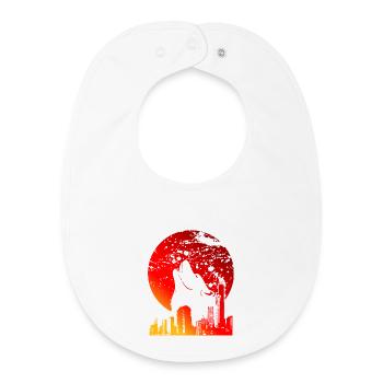 | LUNE DE SANG CADEAUX DE PLEINE LUNE ROUGE - Bavoir bébé bio - blanc - Devant