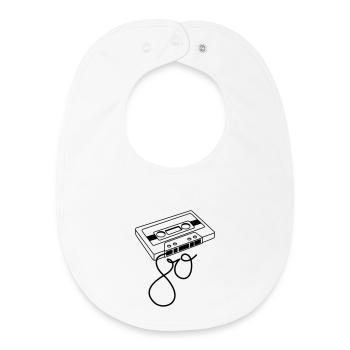 80s - Baby Organic Bib - white - Front