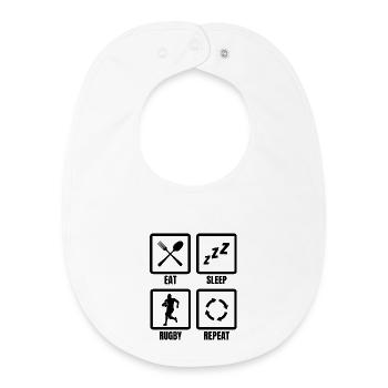 Daily Rugby Schedule - Baby Organic Bib - white - Front
