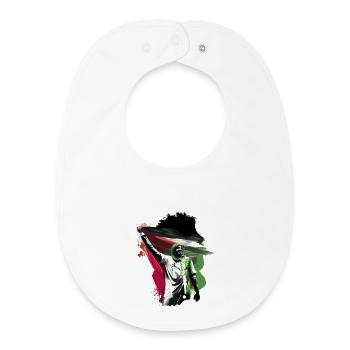 Freedom for Palestine Palestinian Flag Gaza - Baby Organic Bib - white - Front