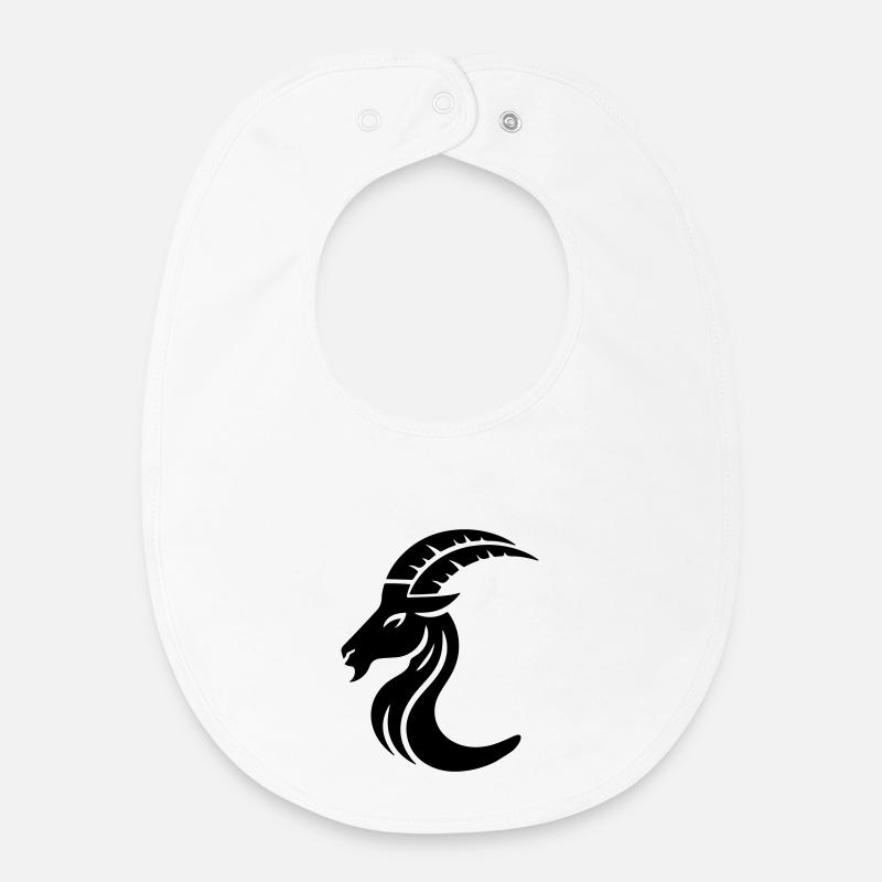 Capricorne 3 - Bavoir bébé bio - blanc