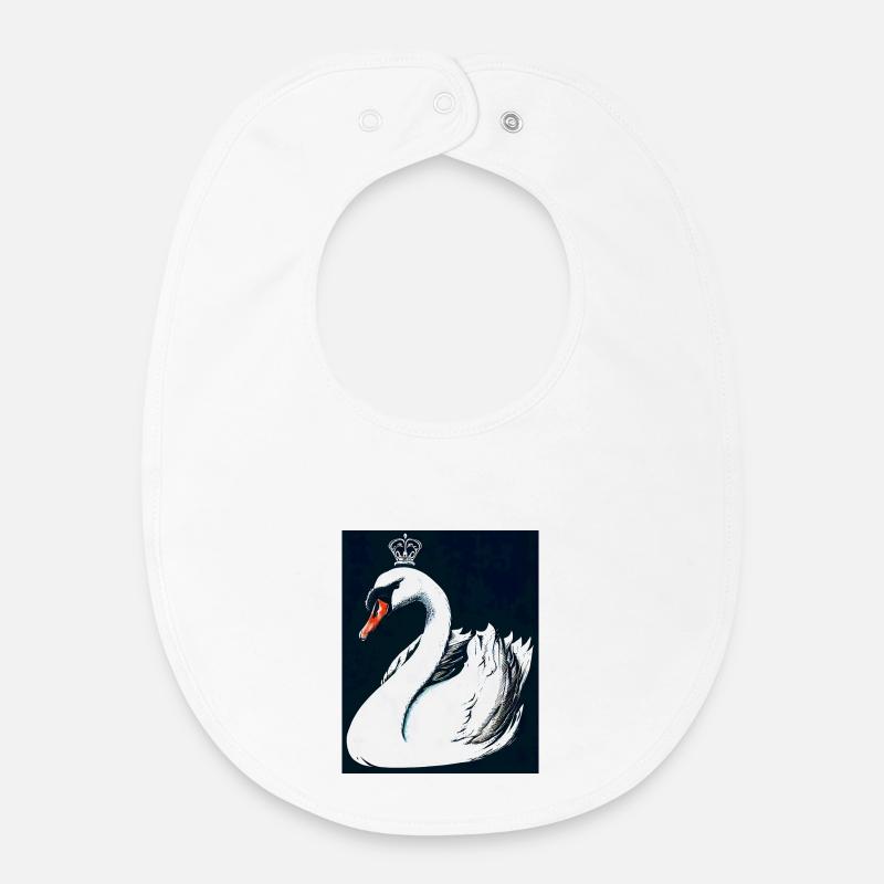 Cygne - Bavoir bébé bio - blanc