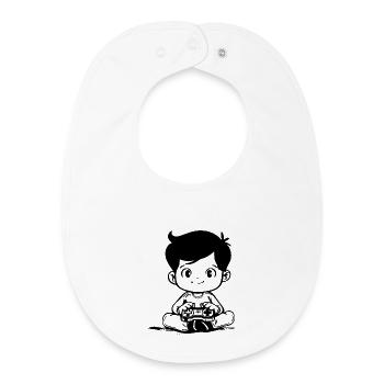 Croquis de jeu pour enfants - Bavoir bébé bio - blanc - Devant
