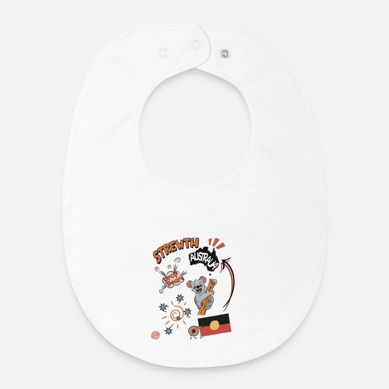 Strewth Australia - Baby Organic Bib - white