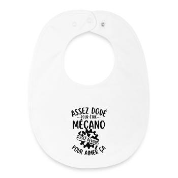 Mécanicien - Bavoir bébé bio - blanc - Devant