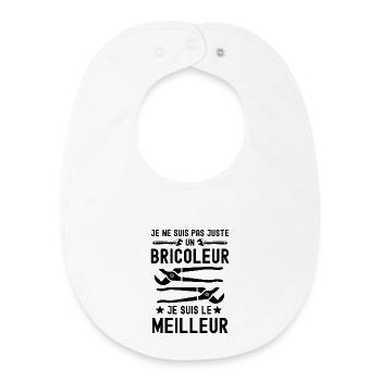 Meilleur bricoleur - Bavoir bébé bio - blanc - Devant