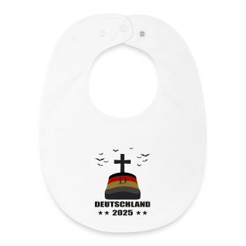 Germany Grave 2025 - Baby Organic Bib - white - Front