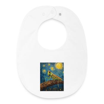 sauterelle sauterelle style Van Gogh - Bavoir bébé bio - blanc - Devant