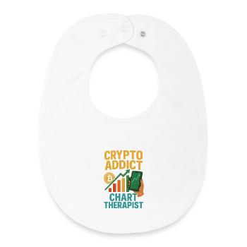 Crypto Chart Therapist, Investing  - Baby Organic Bib - white - Front