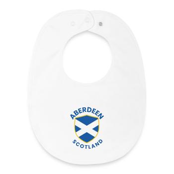 Aberdeen Scottish Shield Emblem - Baby Organic Bib - white - Front