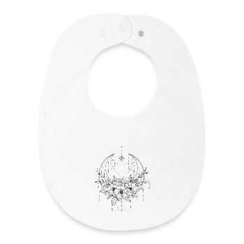 Magic moon flowers - Baby Organic Bib - white - Front