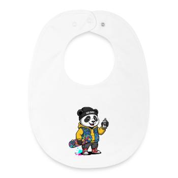 Asia Panda Skate Crew - Baby Organic Bib - white - Front