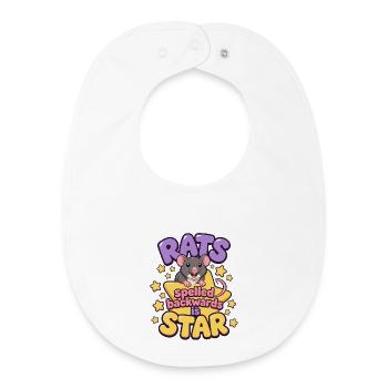 Haustierratte: Der kleine Kawaii-Stern - Baby Organic Lätzchen - Weiß - Vorne