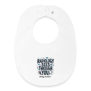 La radiologie voit à travers vous thé Médecine radiologique - Bavoir bébé bio - blanc - Devant