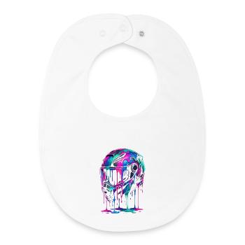 Neon Tropfhelm Kunst - Baby Organic Bib - white - Front