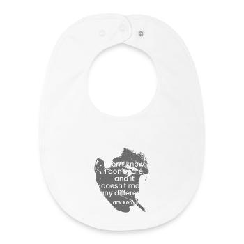Jack Kerouac Quote - Baby Organic Bib - white - Front