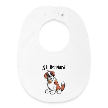 Droll Saint Bernard - Dog - Baby Organic Bib - white - Front