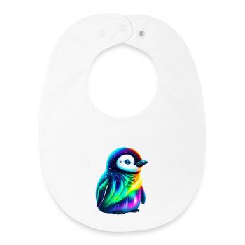 Manchot aurore boréale - Bavoir bébé bio - blanc - Devant
