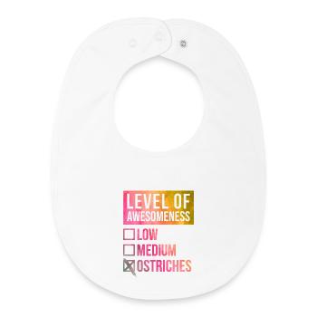 autruche - Bavoir bébé bio - blanc - Devant