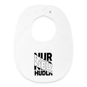 nur ned hudln - nur mit der Ruhe, Dialekt - Baby Organic Lätzchen - Weiß - Vorne